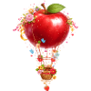 Apple Hot Air Balloon Fantasy