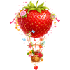Fantasme de montgolfière à la fraise