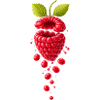 Juicy raspberry surealistic
