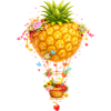 Pineapple Hot Air Balloon Fantasy