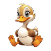Cute Duck Cartoon Character