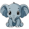 Little Elephant Friend Cartoon