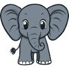 Cute Elephant Cartoon Print