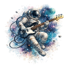 Astronaute spatial avec basse