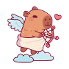 Cute Capybara Cupid Angel