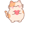 Kleine Herzkatze Kuscheldesign