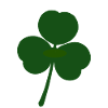 Green Shamrock Motif Print