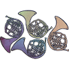 Pastel Gradient French Horns