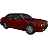 Red Car Illustration Retro Look