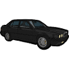 Schwarzer Oldtimer Sedan