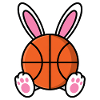 Easter Basketball Bunny Design