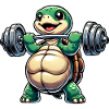 Funny Turtle Dumbbell Fitness Humor