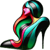 Optical Illusion High Heel Woman Art
