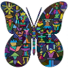 Bunter Mosaik-Schmetterling