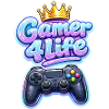 Gamer 4 Life Crown Graphics