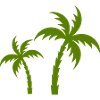 Silhouette de palmiers verts – Design tropical