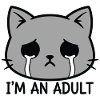 Adult Cat Tears Graphic
