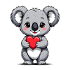 Koala with heart