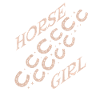 Pferdemädchen Logo Diagonal Muster