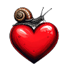 Snail on a heart