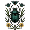 Insect in flower frame