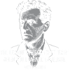 Wittgenstein Portrait with Philosophical Quote