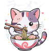 Ramen Chat Kawaii mignon