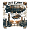 High-flying airship over London