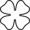 Kleeblatt Glücksbringer – Minimalistisches Design