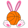 Easter Basketball Bunny Design