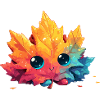Kunterbuntes Herbstblatt Kawaii