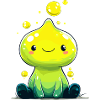 Little neon slime with a smile