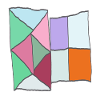 Geometric Quilt Block Mosaic