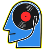 Blue Vinyl Album DJ Head