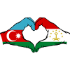 Azerbaijan Tajikistan Flag Heart