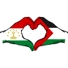 Tadschikistan_Palästina_Flagge_Haende_Herzform