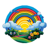 Printemps Arc-en-ciel Lever du Soleil