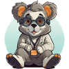 Scientifique panda de Kawaii