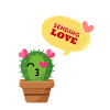 Cute Cactus Sending Love