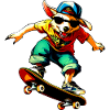 Australian Shepherd Skateboard Dog