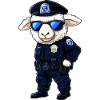 Schaf Polizist