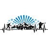 Biathlon Heartbeat Gift Fan
