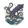 Calmar Géant Kraken des Profondeurs