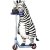Cute Zebra Cartoon Scooter Scooter Friendship