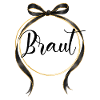 TEAM BRAUT! Circle Bow Black Gold