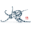 Octopus with Kanji Stamp