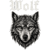 Gothic Wolf Kopf Illustration Geschenkidee