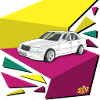 Retro Auto Neonflächen 80‘s