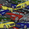 Kaleidoskop Autos Farbexplosion