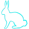 Neonhäschen Kontur 